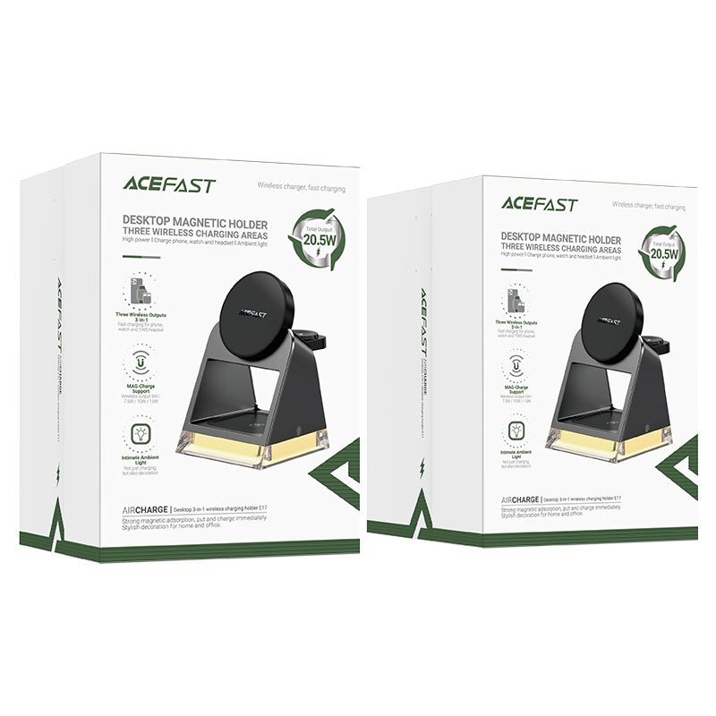 AceFast Desktop Magnatic 3 in 1 W/L Charger 22.5w E17