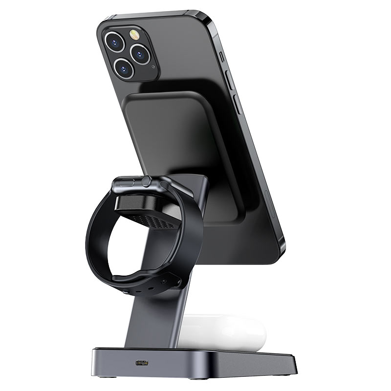 Desktop 3-in-1 wireless charging stand