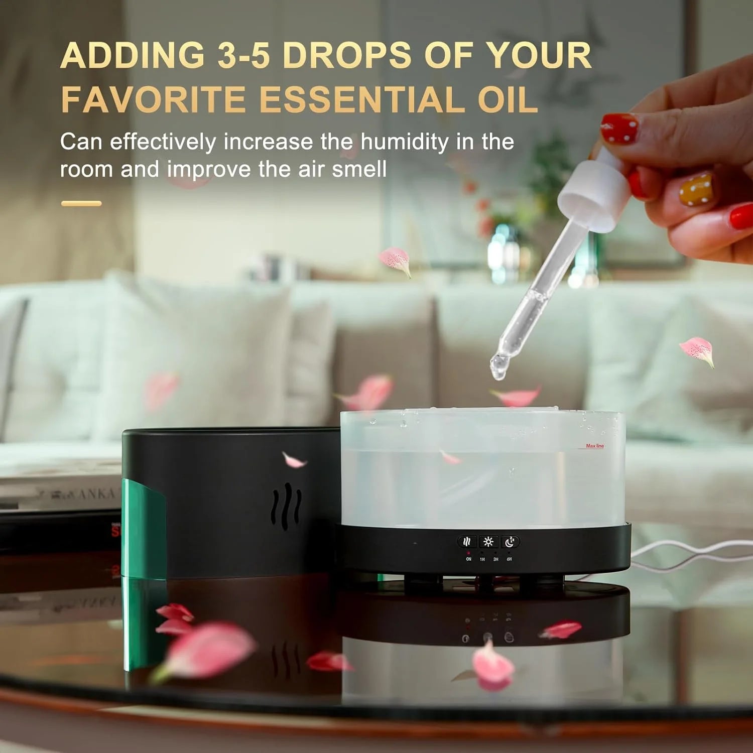 Flame Essential Oil Aroma Diffuser And Bluetooth Speaker HYB-02 – AppleMan
