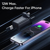 12W Dual USB Charger with Lightning Cable