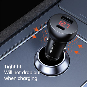 30W Car Charger with Digital Display