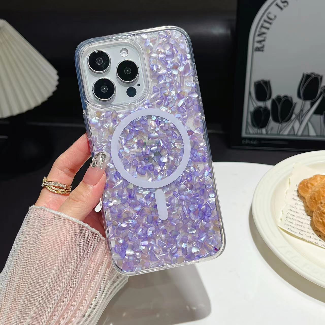 iPhone Stone Floral TPU Case