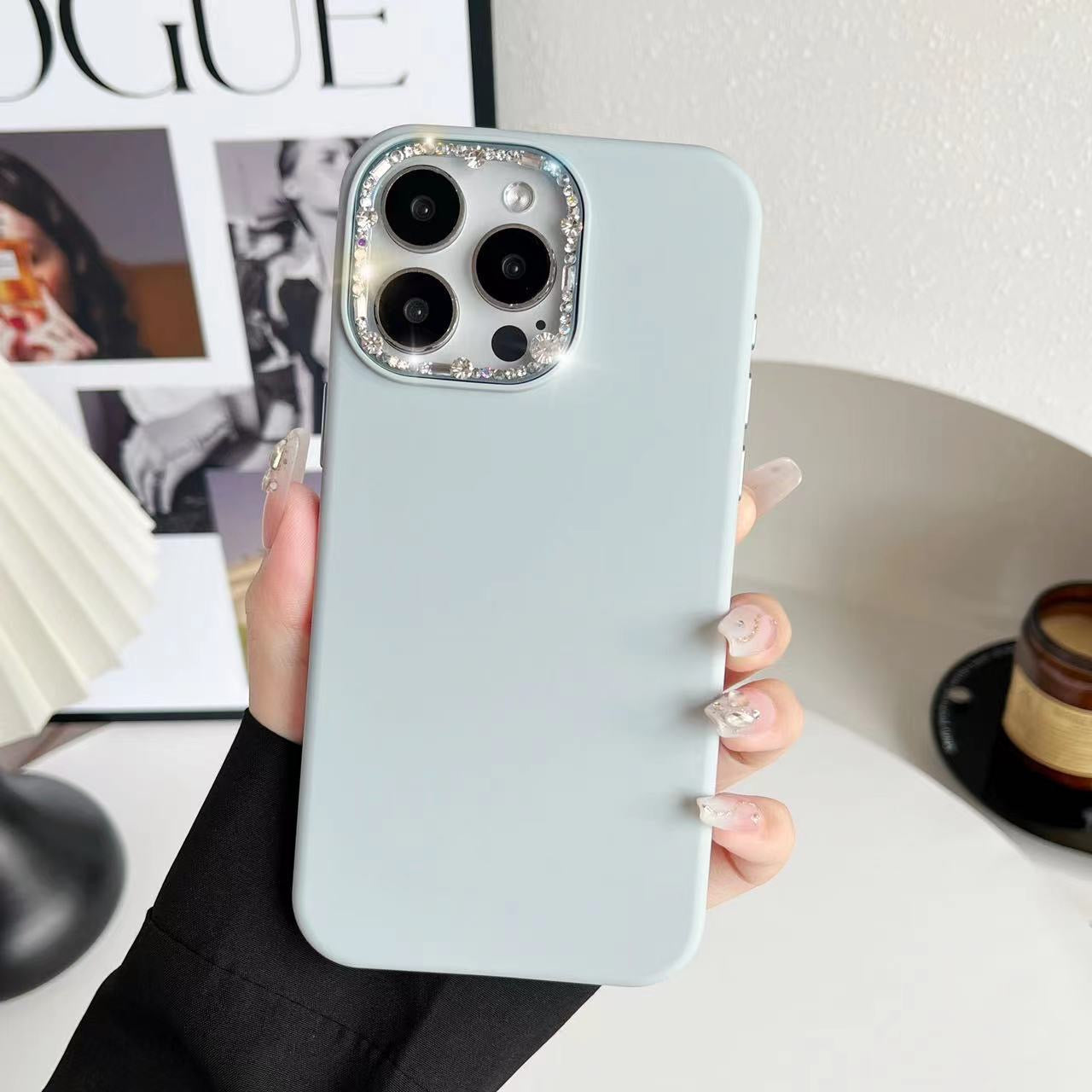 Fancy Glitter Camera Sillicon Case For iPhone