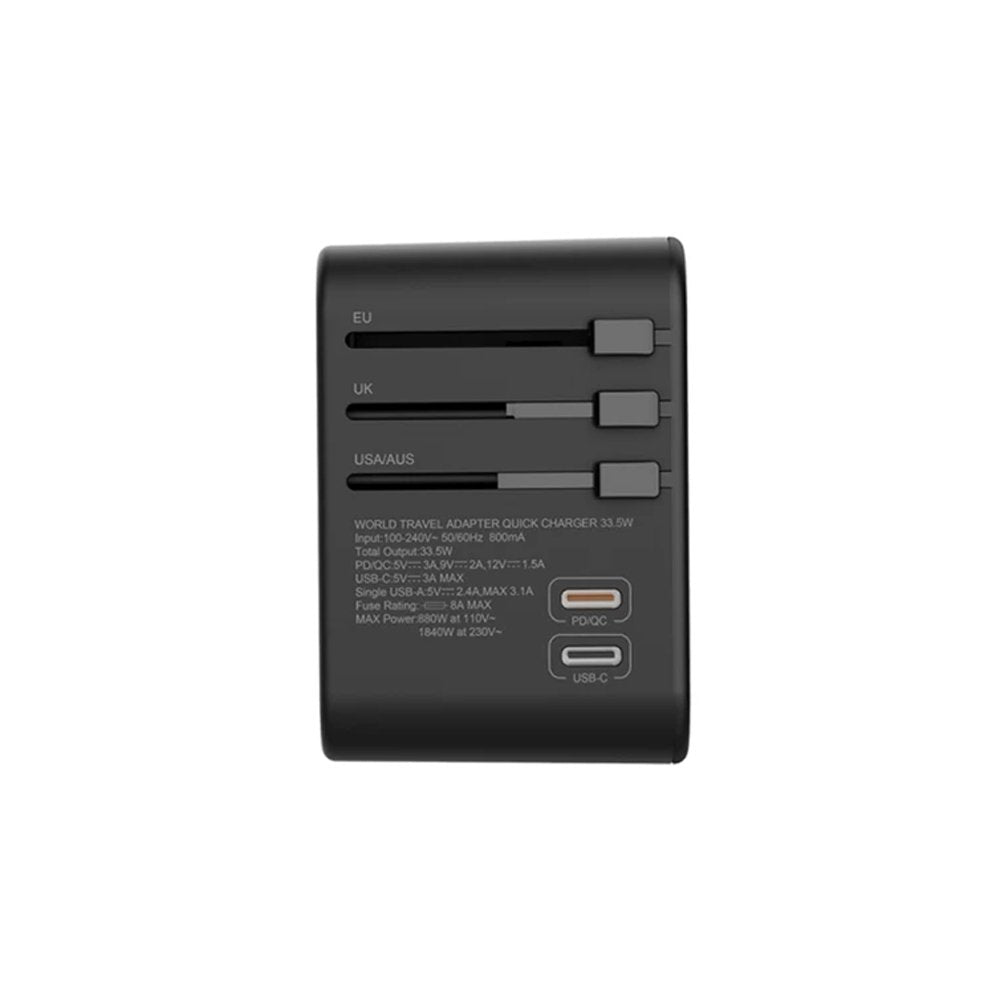WiWU UA-303 Universal Plug Adapter 33.5W with Type-C Ports