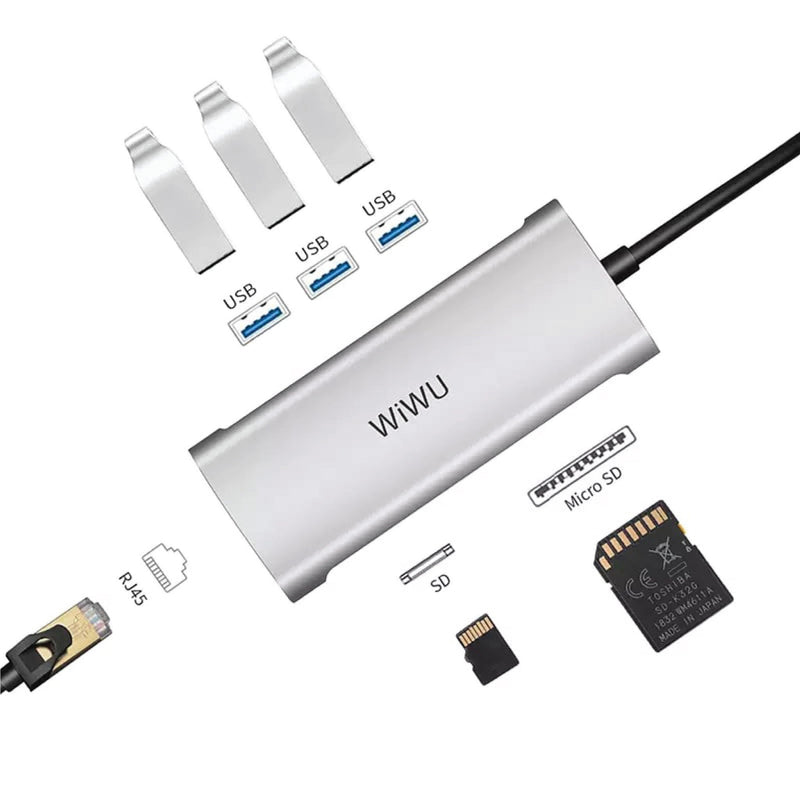 Wiwu Alpha 6 in 1 USB-C Hub A631STR