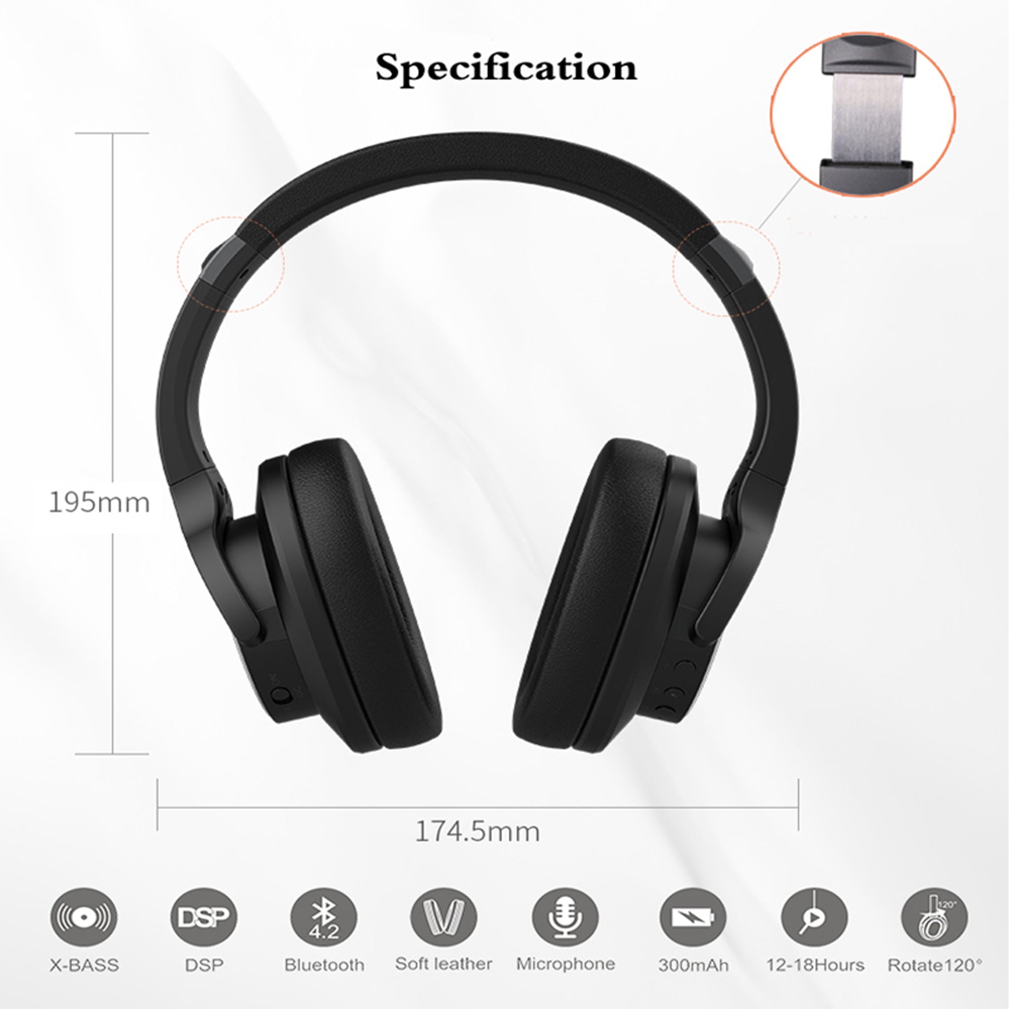 VIDSON BLUETOOTH HEADPHONES ACTIVE NOISE CANCELLING V850