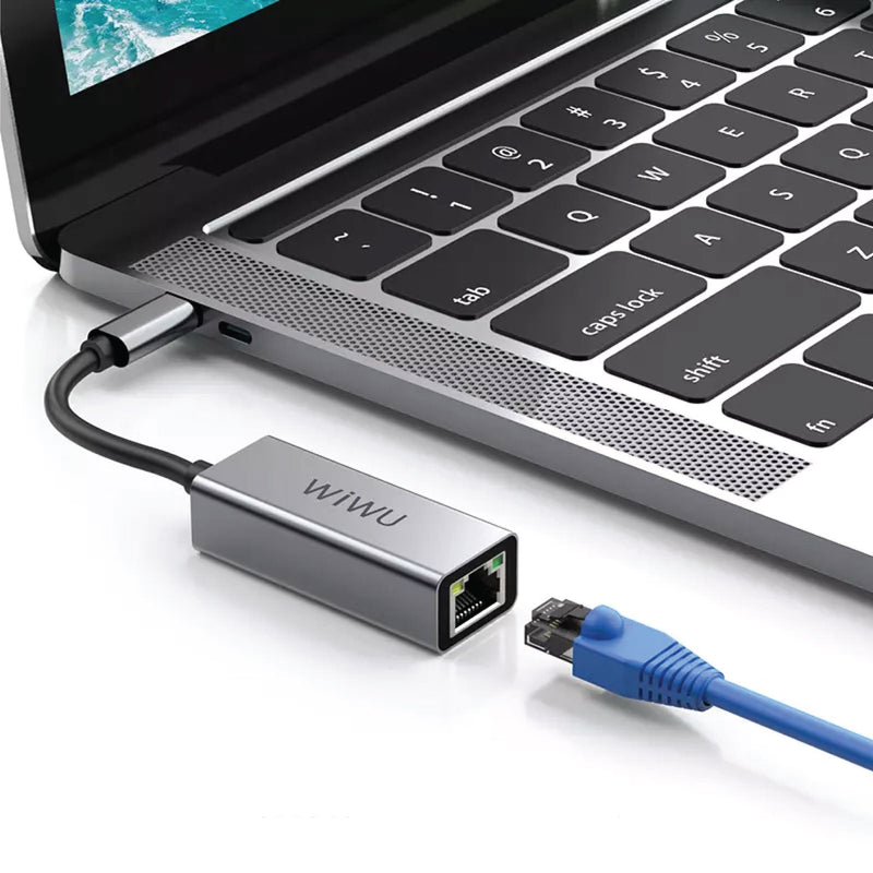 WiWU Type C Hub USB C To Ethernet Single Adapter RJ45