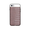Crocodile Leather Metallic Case For iPhone